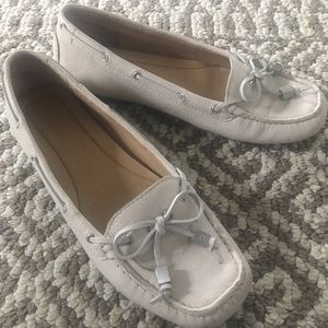 Michael Kors off-white moccasin flats